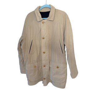 Paul and Shark Mens Size Large Tan Lined Button Down Collared Yachting Jacket